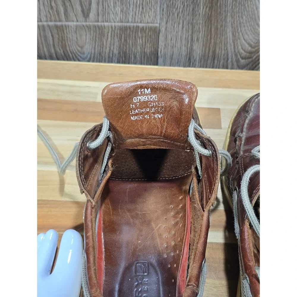 Sperry Men's Billfish 3-Eye Leather Boat Shoes Size‎ 11M Dark Tan 0799320 Casual